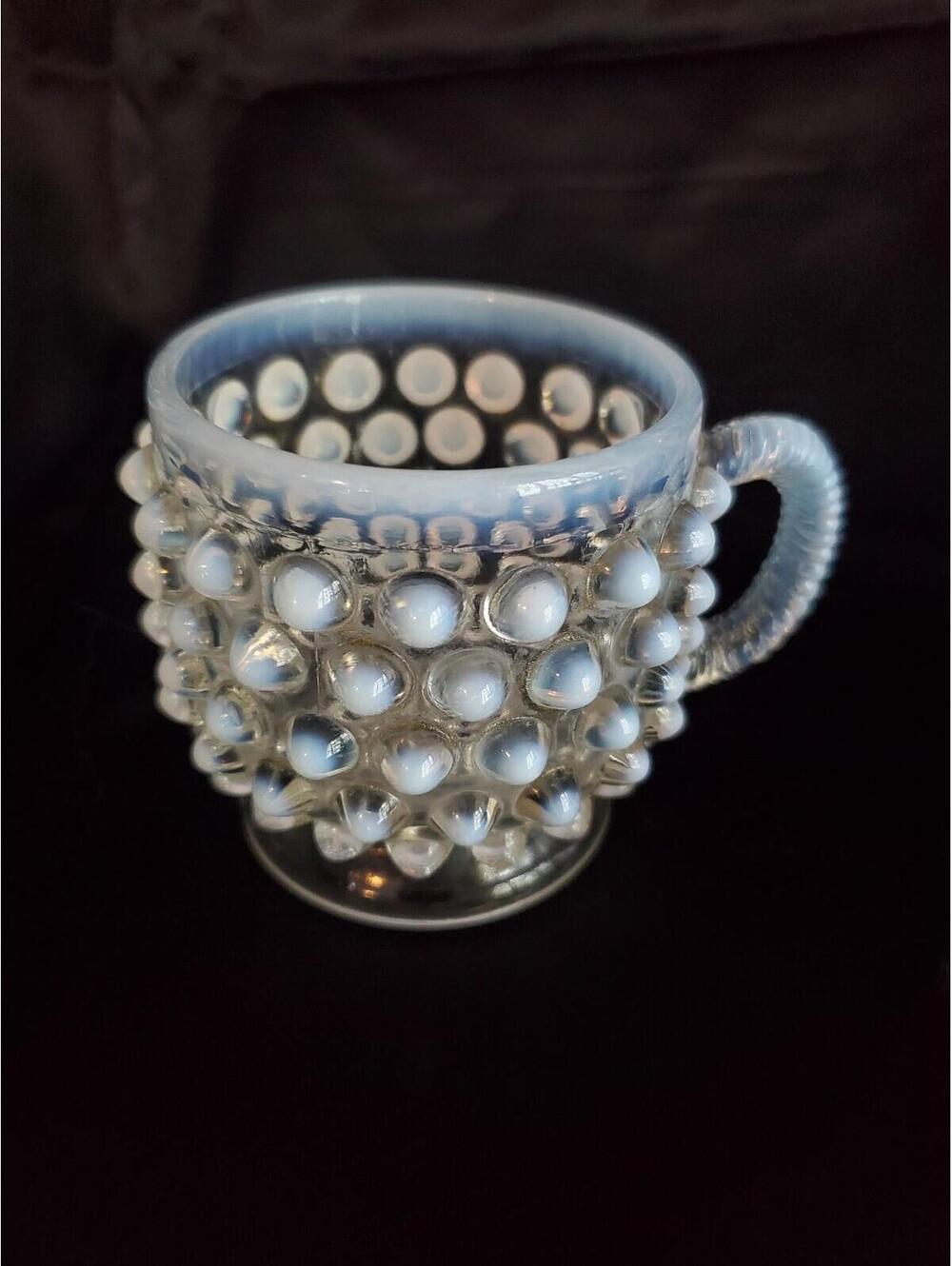 Hobnail Moonstone Opalescent Cup